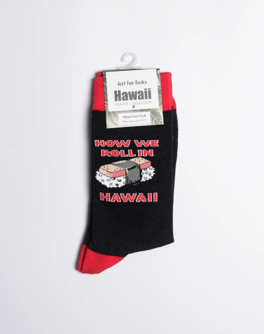 Men's How We Roll Hawaii Crew Socks