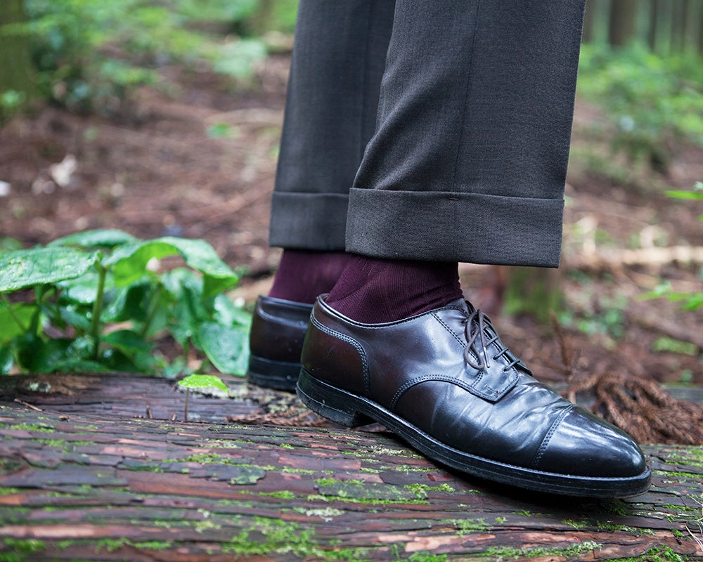 Men's Ribbed Socks - Fig