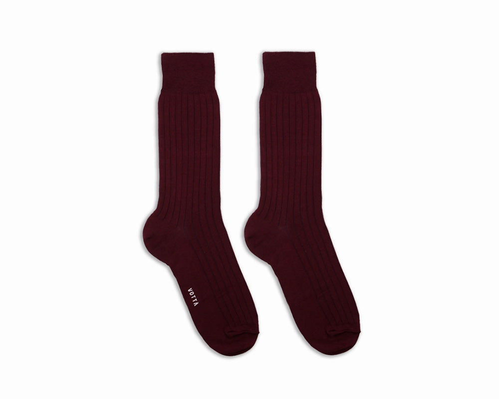 Men's Ribbed Socks - Fig