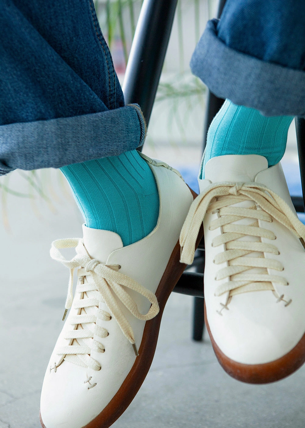 Men's Ribbed Socks - Mint