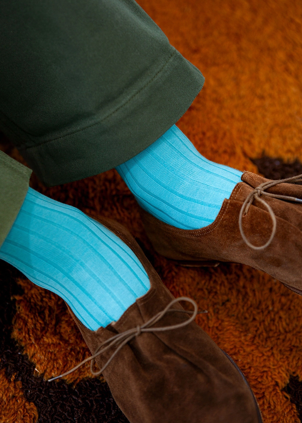 Men's Ribbed Socks - Mint