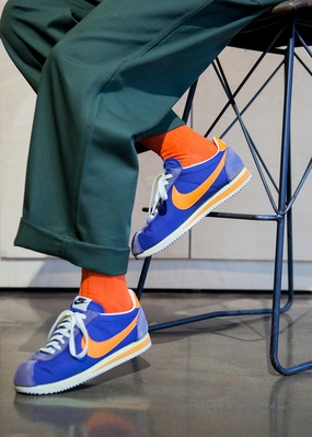 Men's Ribbed Socks - Orange Popsicle