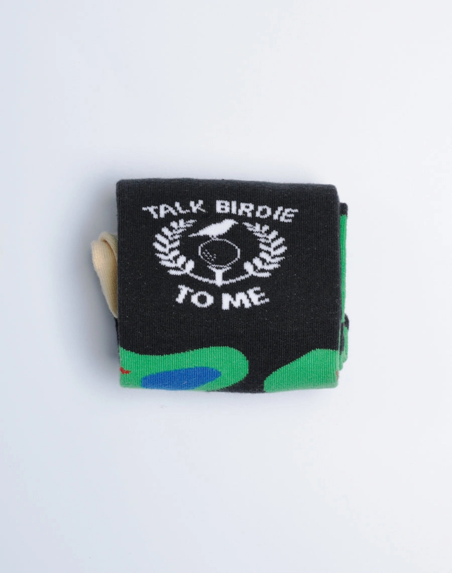 Men's Talk Birdie To Me Golf Crew Socks