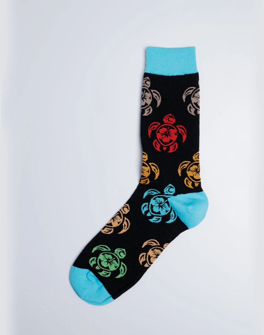 Men's Tribal Turtle Tropical Crew Socks