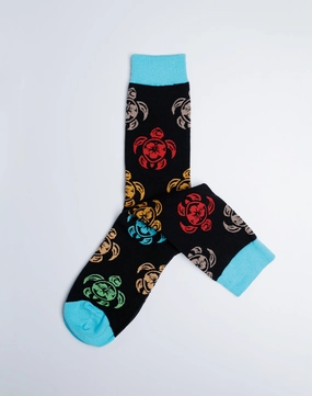 Men's Tribal Turtle Tropical Crew Socks