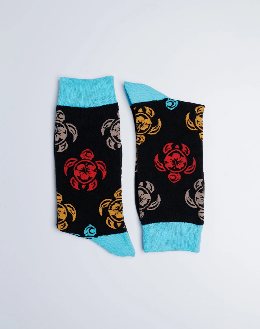 Men's Tribal Turtle Tropical Crew Socks