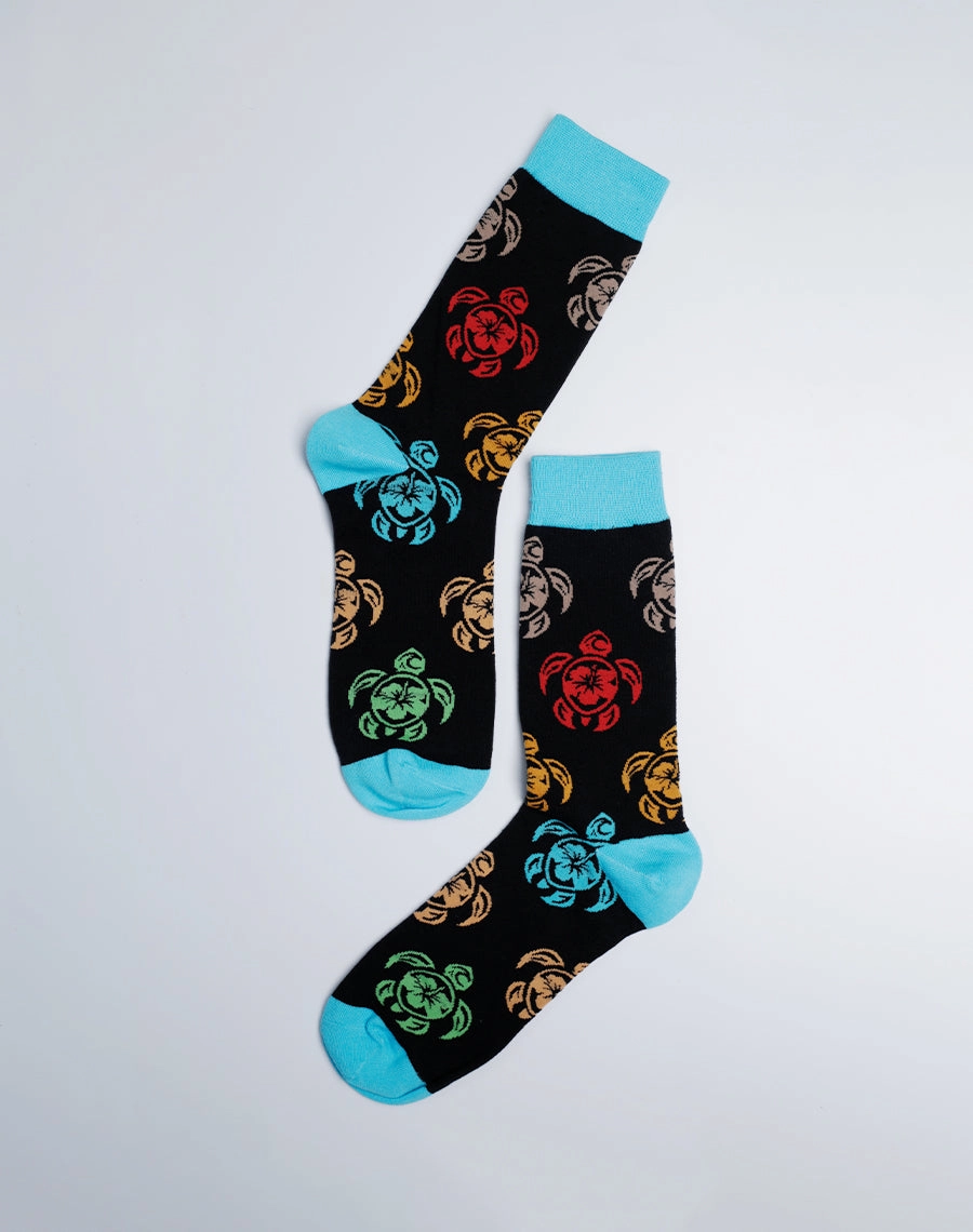Men's Tribal Turtle Tropical Crew Socks