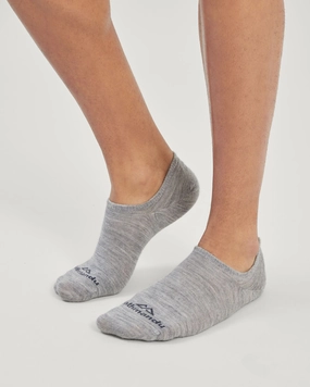 Merino NoShow Socks - Grey Marle