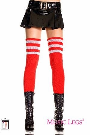 Music Legs Athlete Multi Stripe Thigh High Socks ML4245