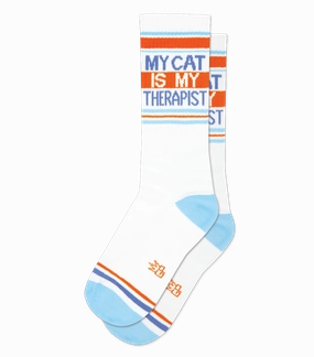 My Cat Is My Therapist - Gym Crew Socks