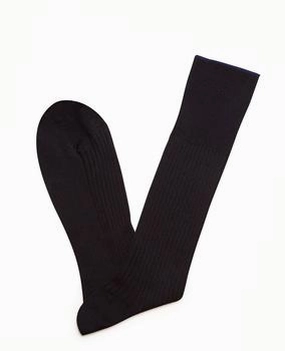 NAVY MID-CALF HOSE COTTON SOCKS