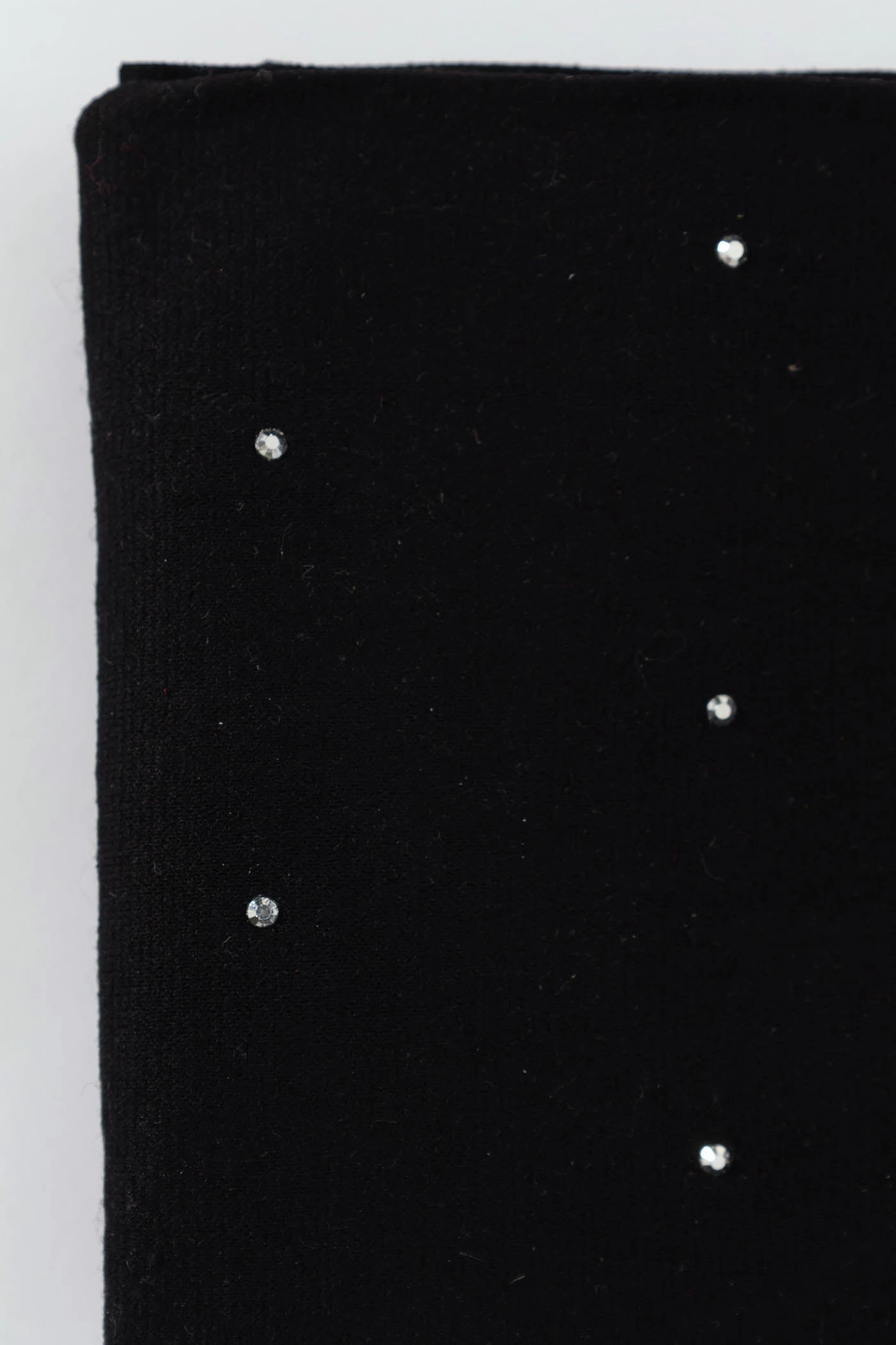 Opaque Diamante Fashion Stocking - Black