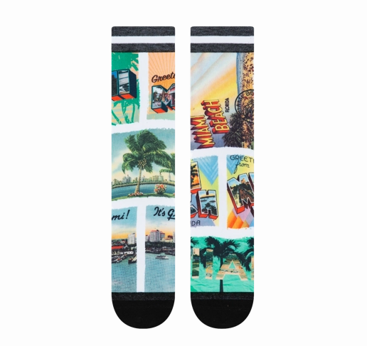 PKWY WADE REMIX Postcard Party Socks