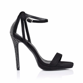 Pommy Formal Heels - Black Micro
