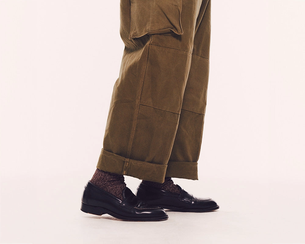 Ribbed Melange Socks - Chestnut (Dark Brown)
