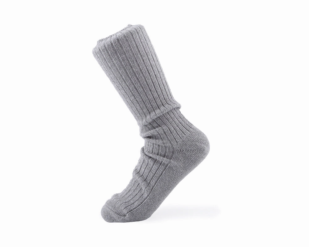 Ribbed Melange Socks - Monument (Gray)