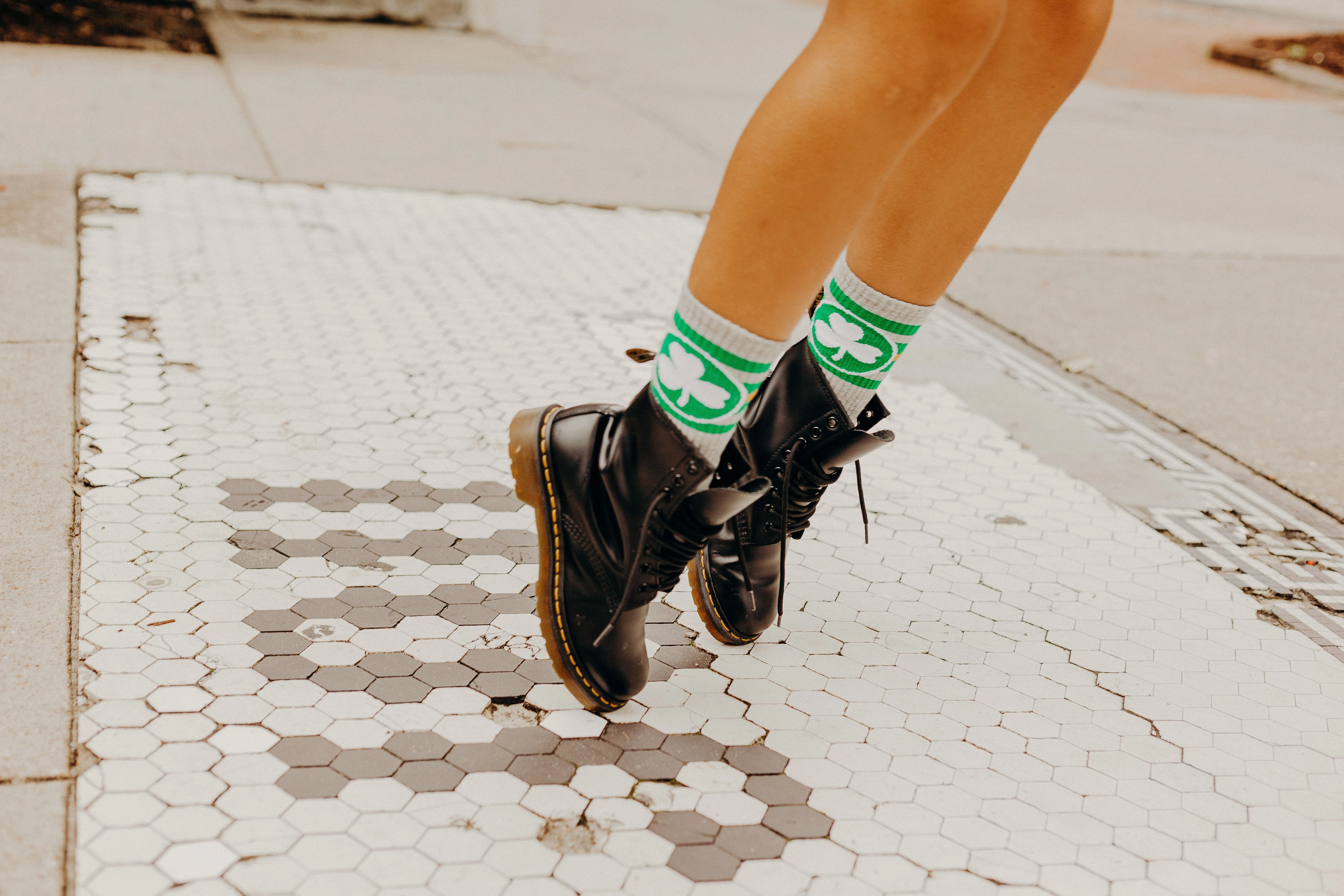 Shamrock Socks | Heather Grey