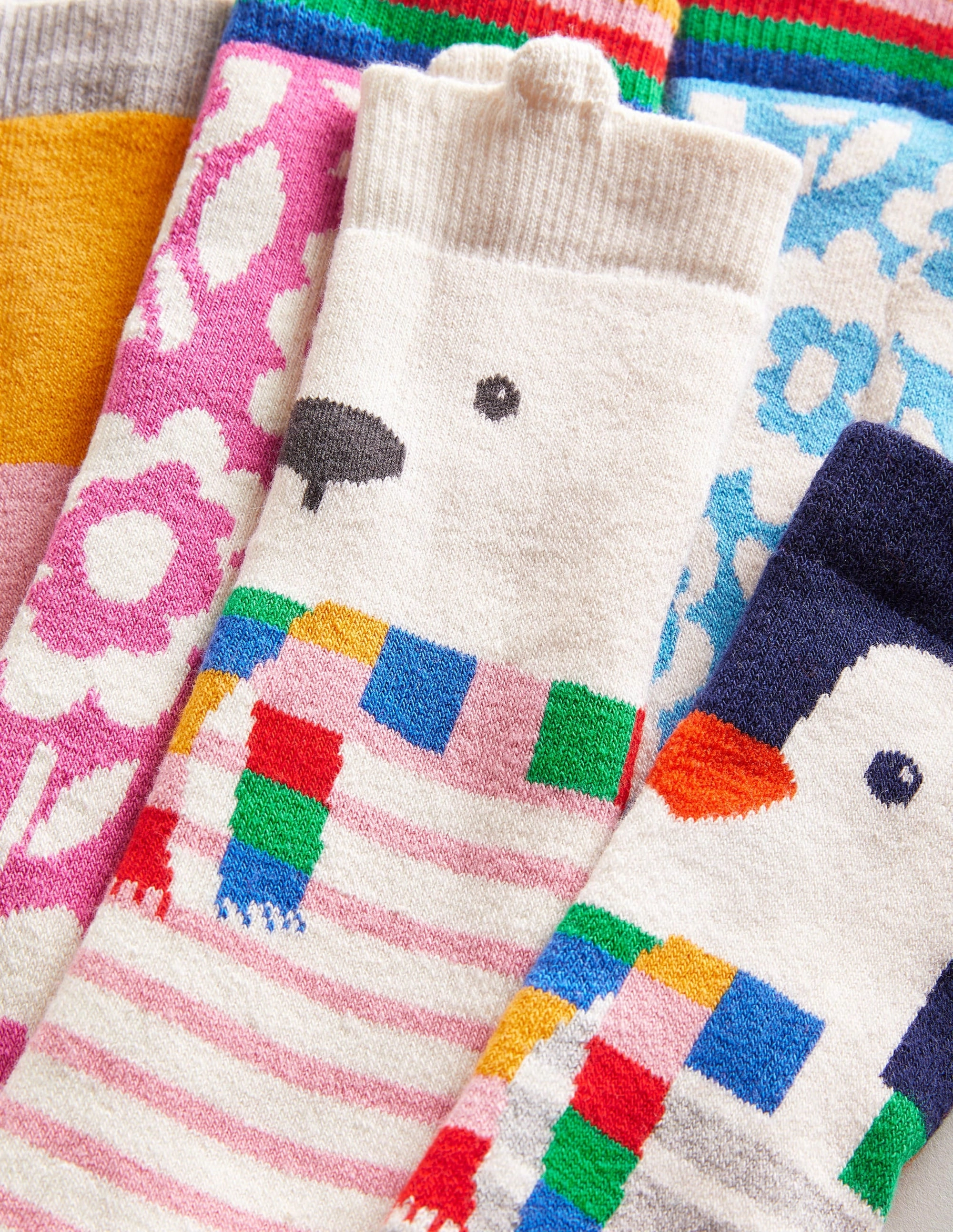 Ski Socks 5 Pack-Arctic Animals