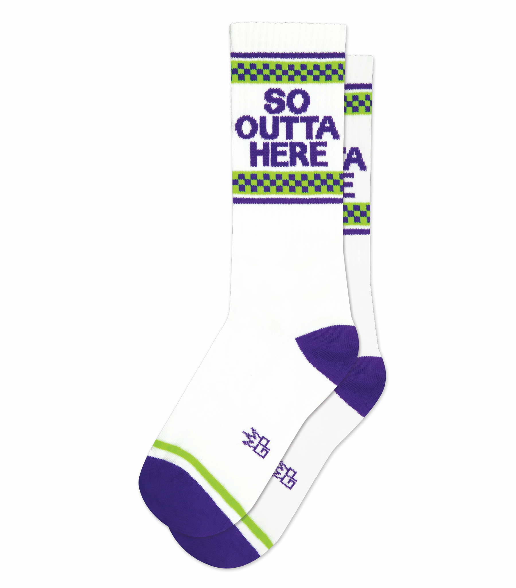 So Outta Here - Gym Crew Socks