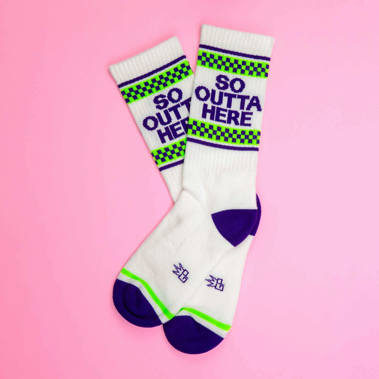 So Outta Here - Gym Crew Socks