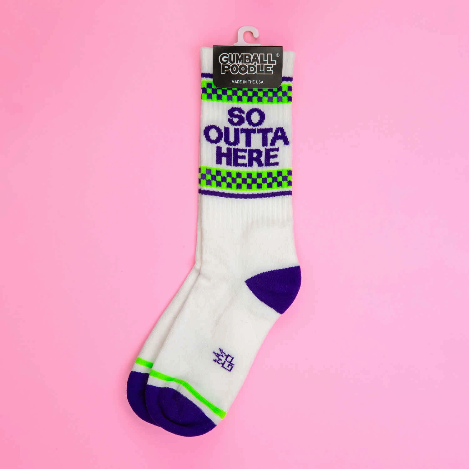 So Outta Here - Gym Crew Socks