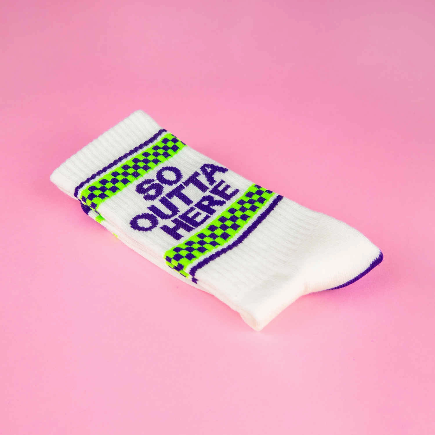 So Outta Here - Gym Crew Socks