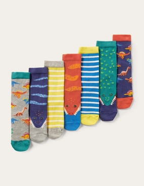 Sock Box 7 Pack-Multi Dinosaurs