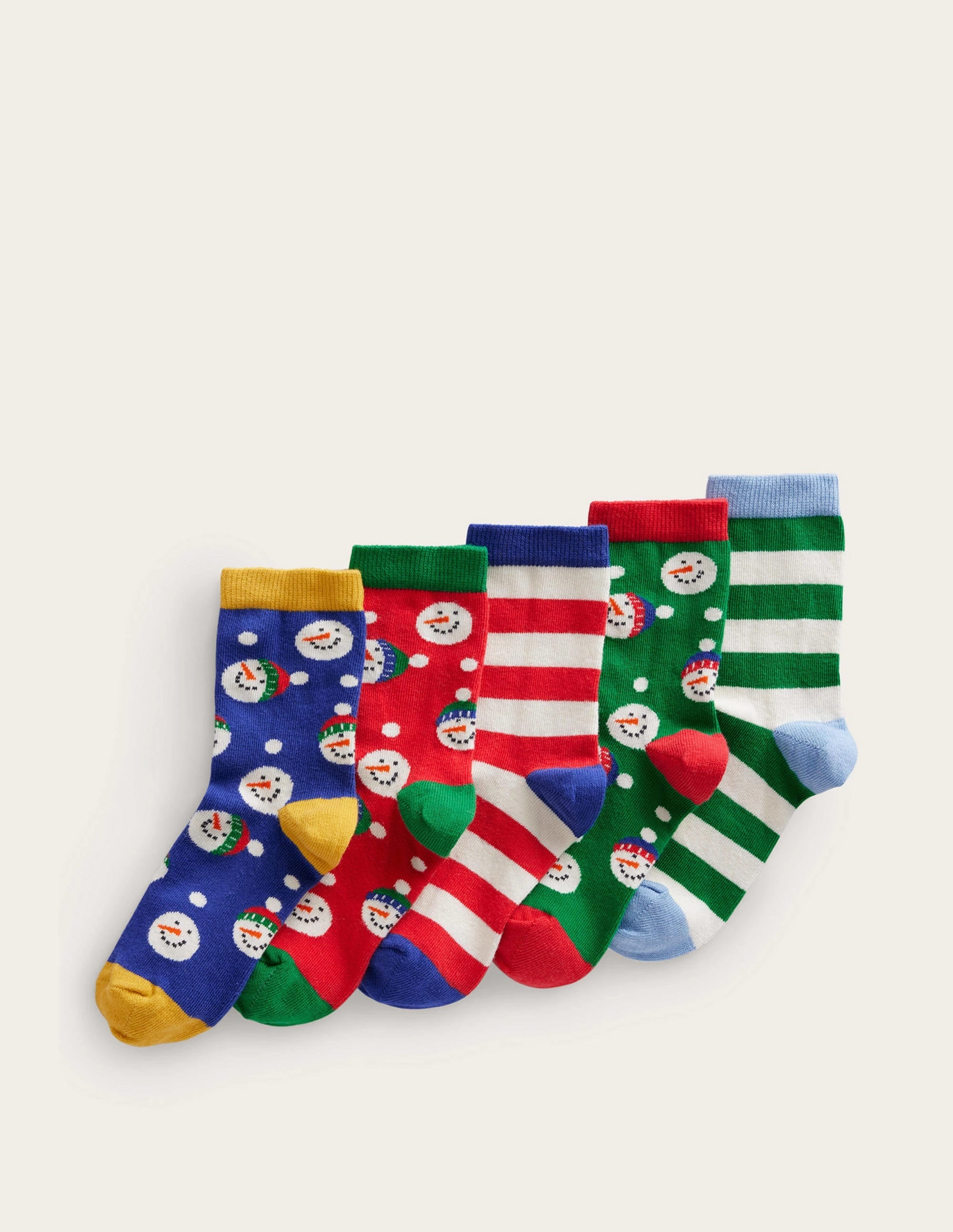 Socks 5 Pack-Festive Stripes
