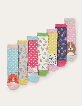 Socks 7 Pack-Multi Floral Pets