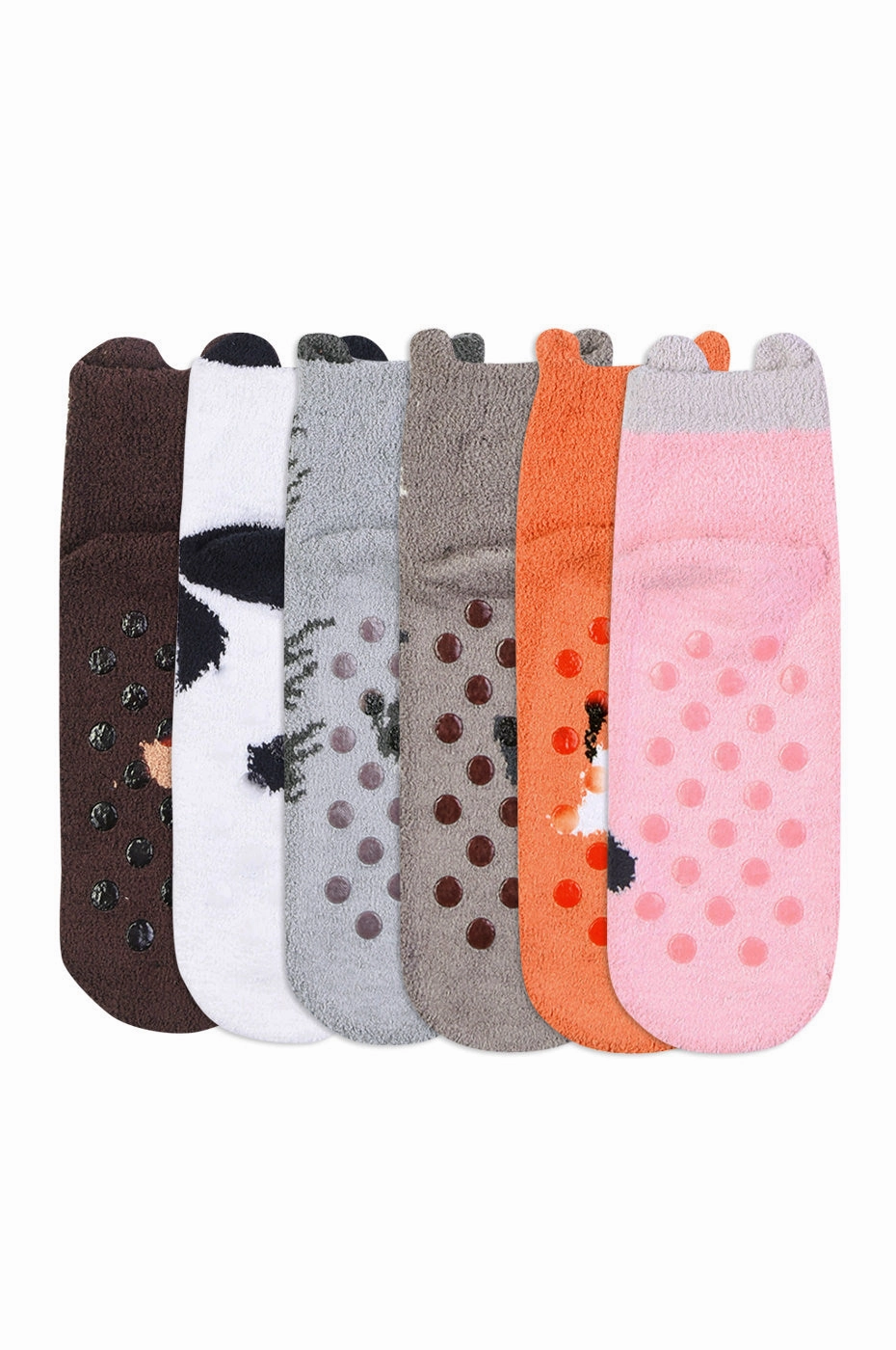 SOFRA COZY PICOT ANIMAL ANKLET W/ GRIPPERS (SSA101)