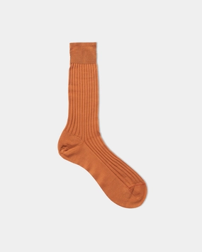 SOLID COTTON SOCKS - ORANGE