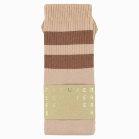 Unisex Tube Socks - Pink / Tan