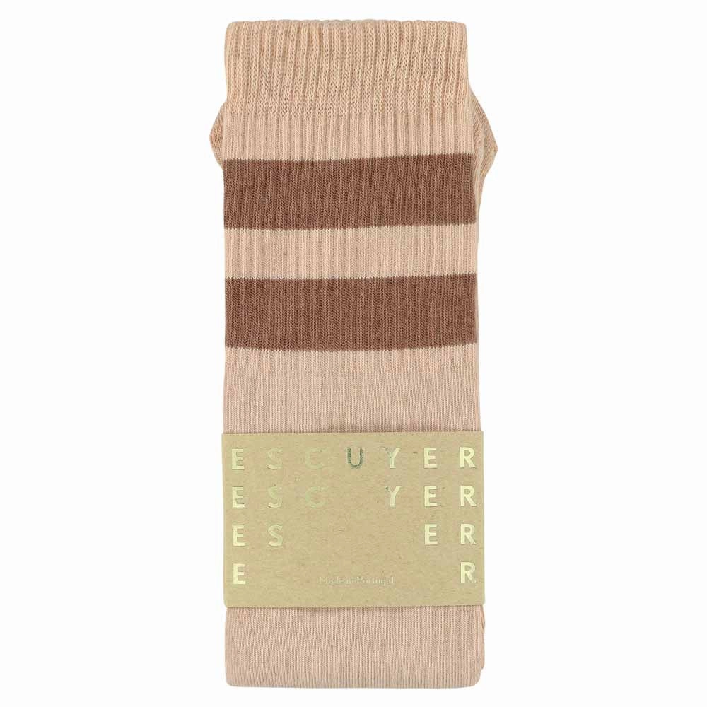 Unisex Tube Socks - Pink / Tan