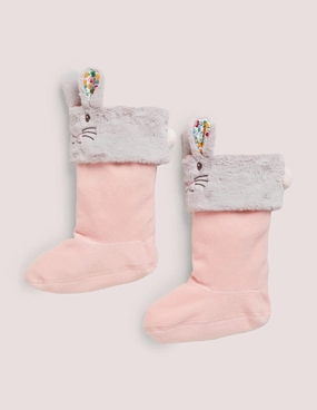Wellie Socks-Pink Bunnies
