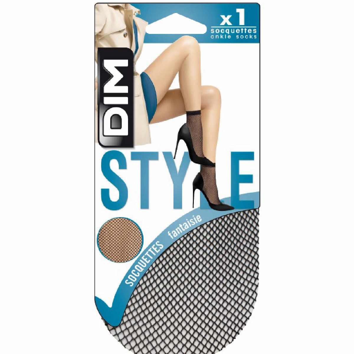Women's black fishnet socks Style
