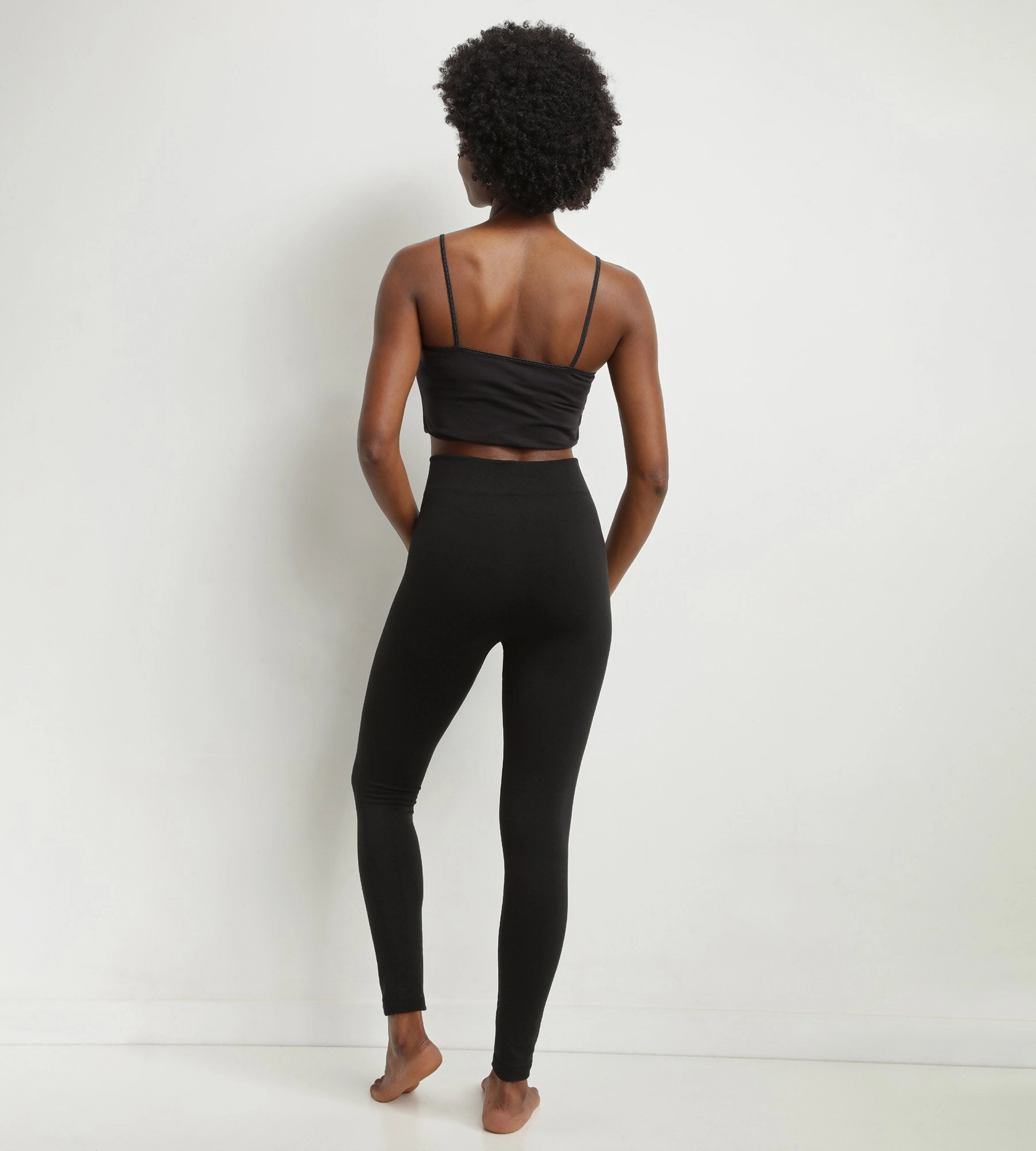 Women's black thermal legging with fleece lining Dim Relax & Go