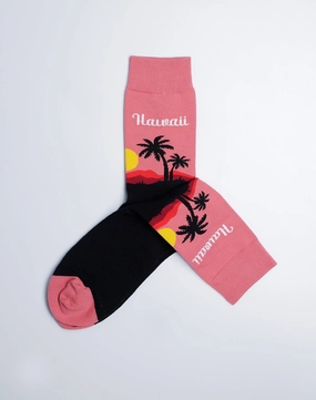 Women's Hawaii Palm Tropical Crew Socks