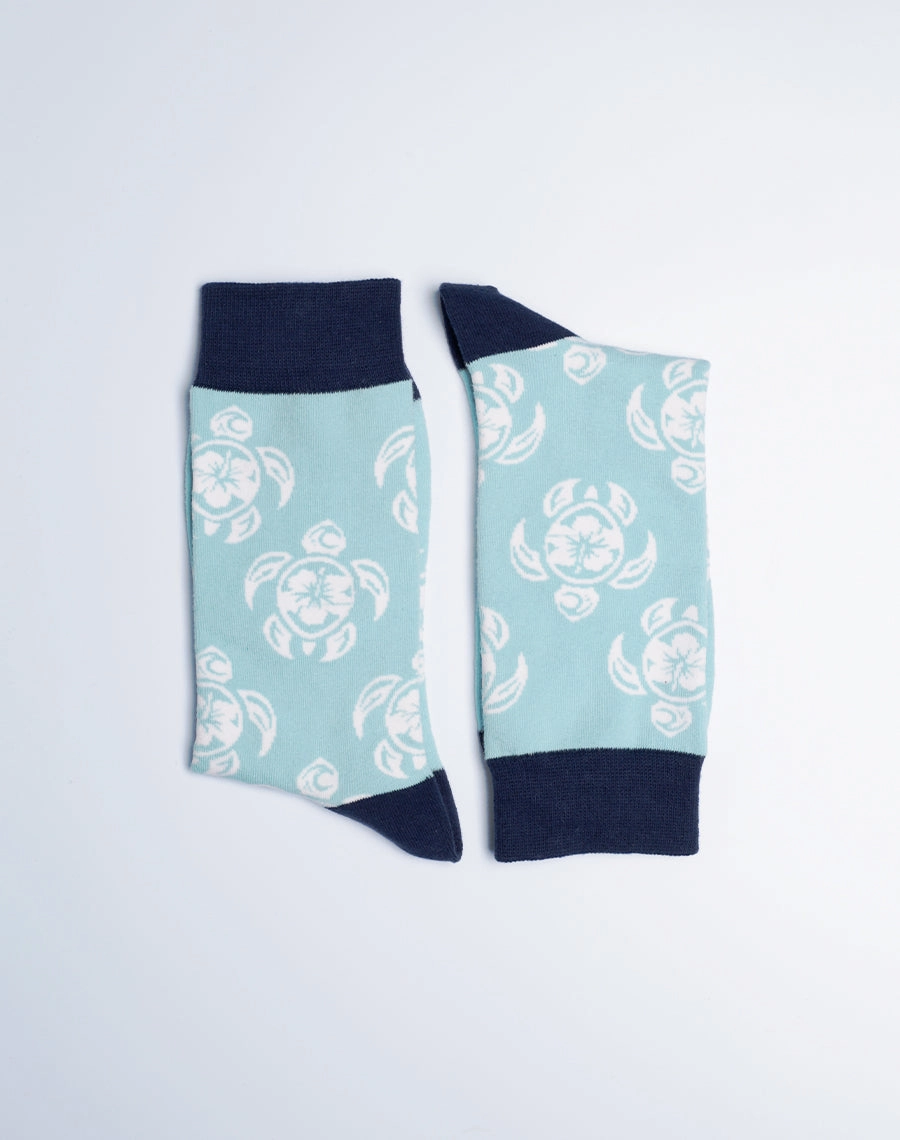 Women's Tribal Turtle Tropical Crew Socks