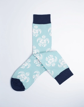 Women's Tribal Turtle Tropical Crew Socks