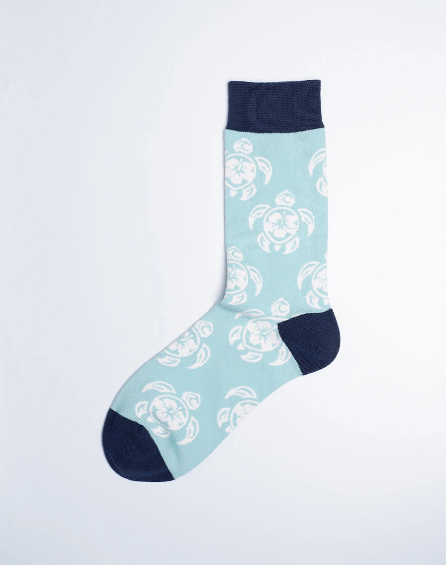 Women's Tribal Turtle Tropical Crew Socks