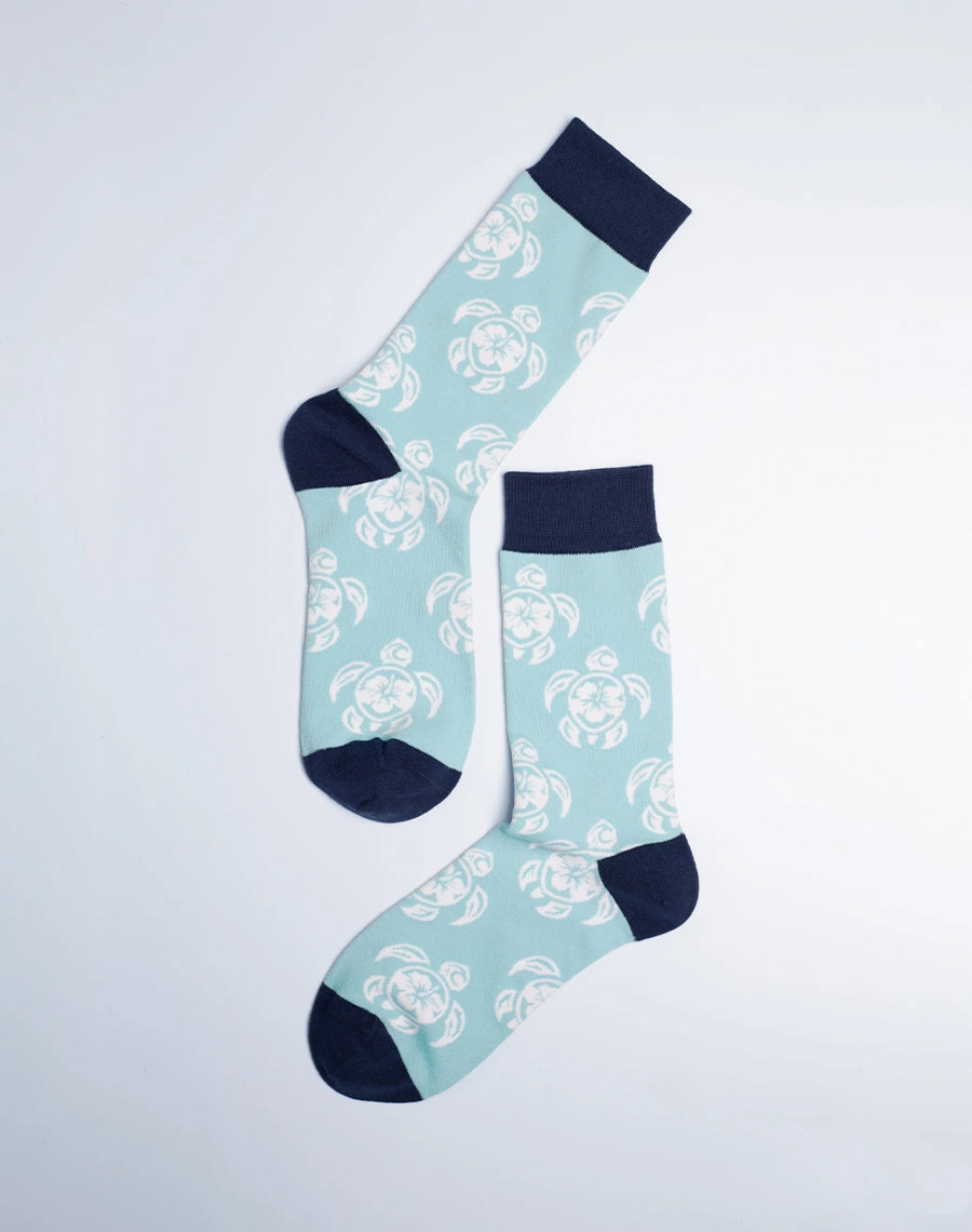 Women's Tribal Turtle Tropical Crew Socks