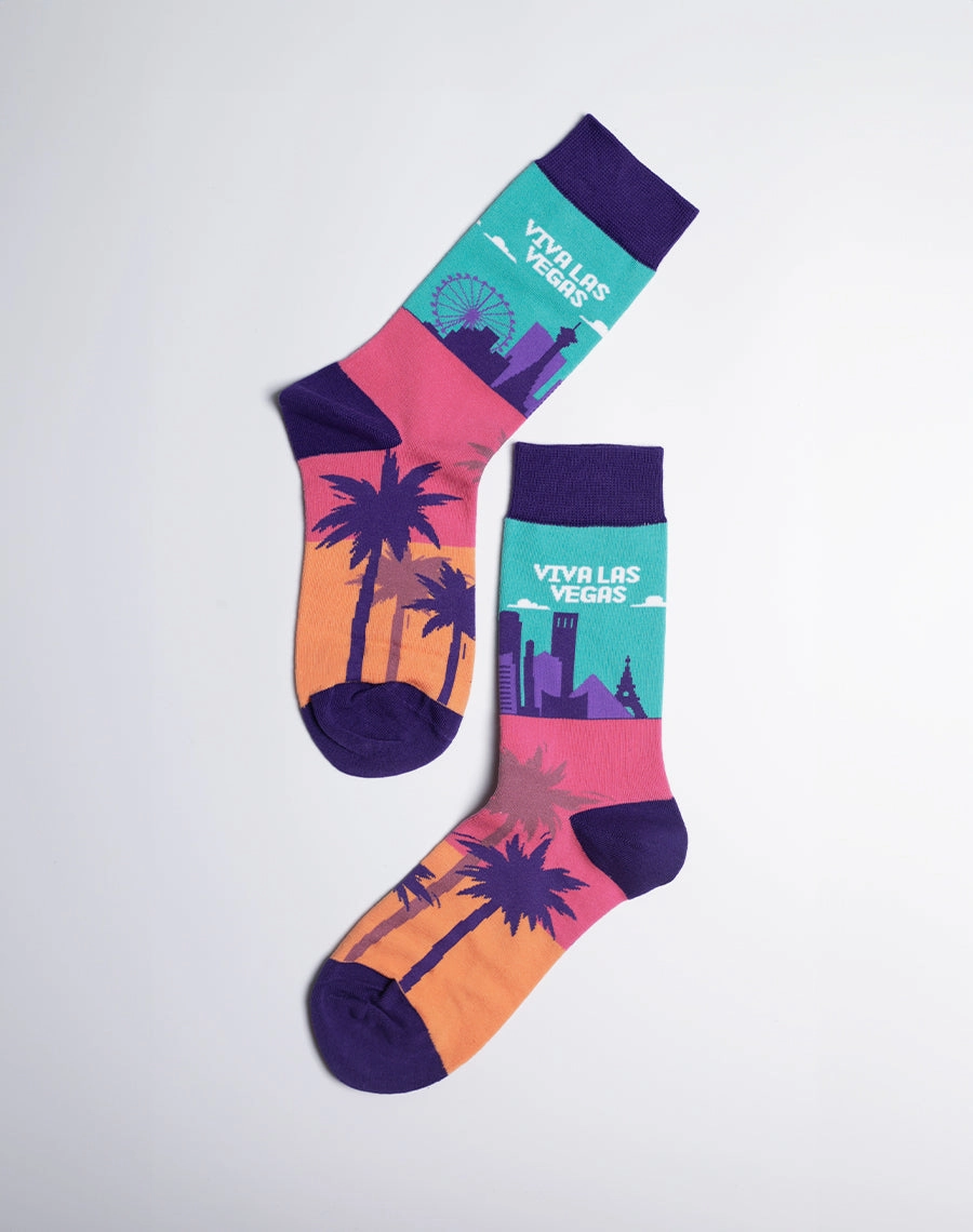 Women's Viva Las Vegas Skyline Crew Socks