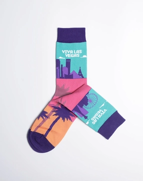 Women's Viva Las Vegas Skyline Crew Socks