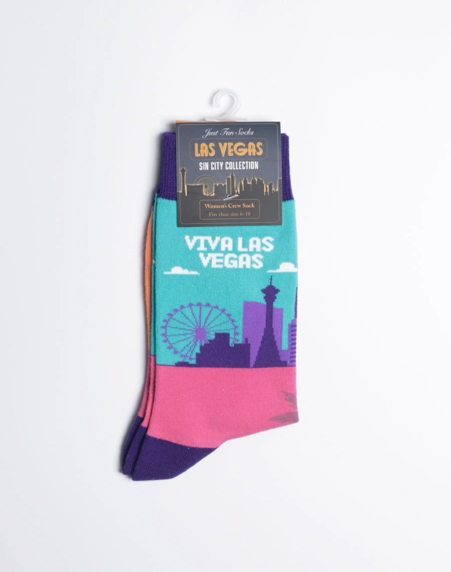 Women's Viva Las Vegas Skyline Crew Socks