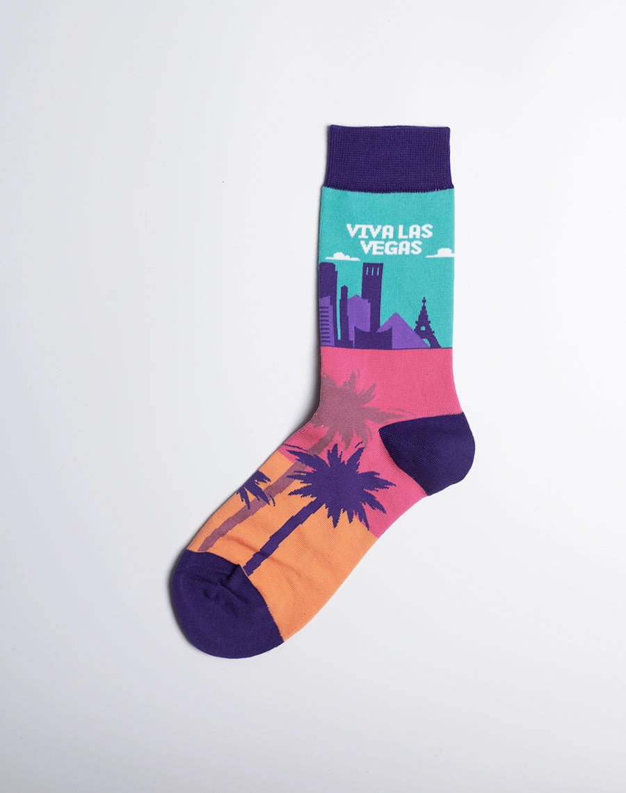 Women's Viva Las Vegas Skyline Crew Socks