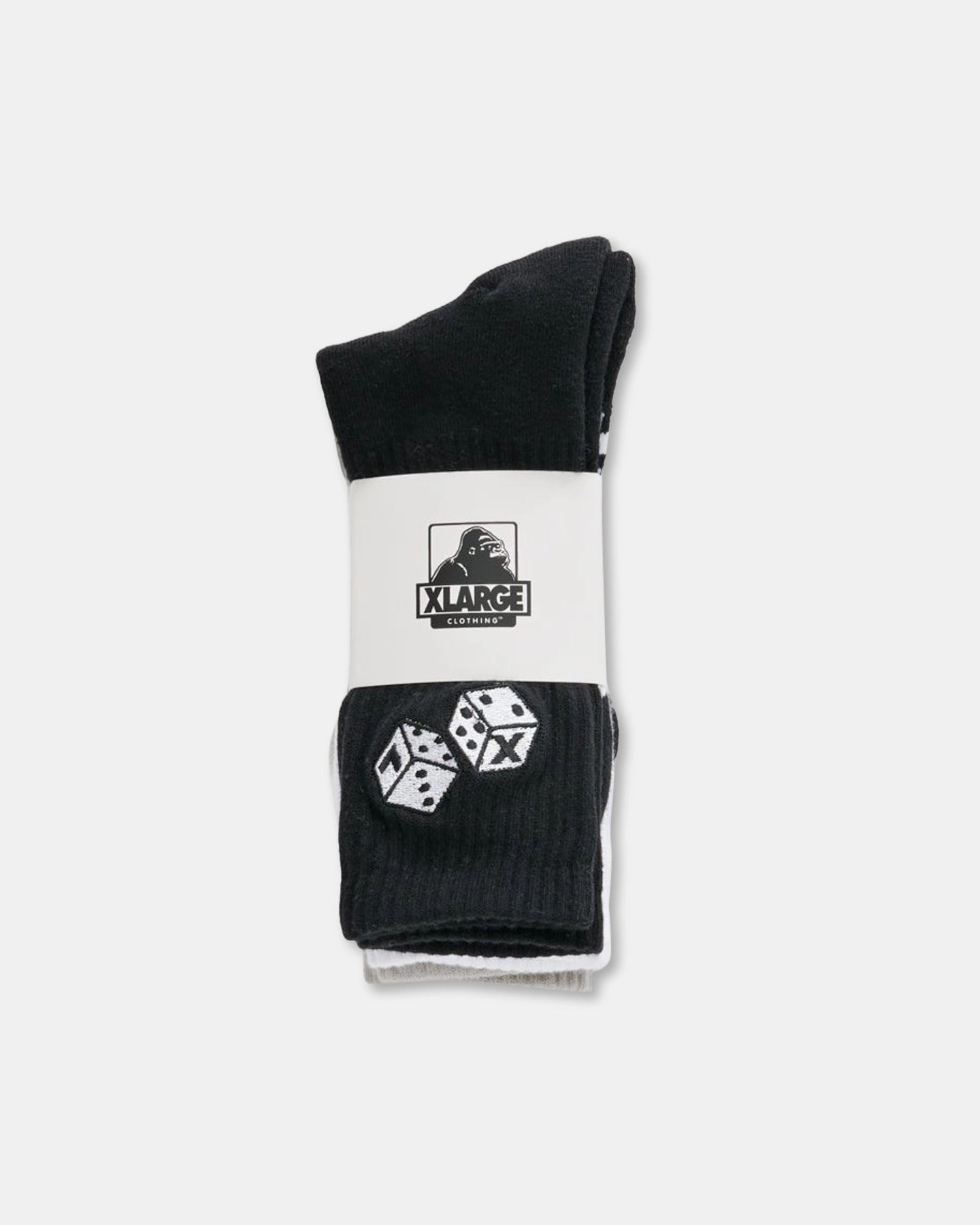 X-Large XL Dice Crew Socks 3 Pack Black