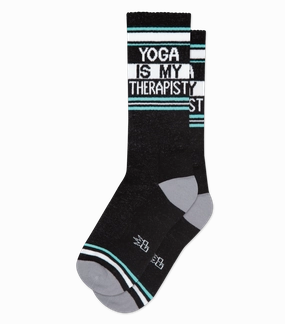 Yoga Is My Therapist - Gym Crew Socks