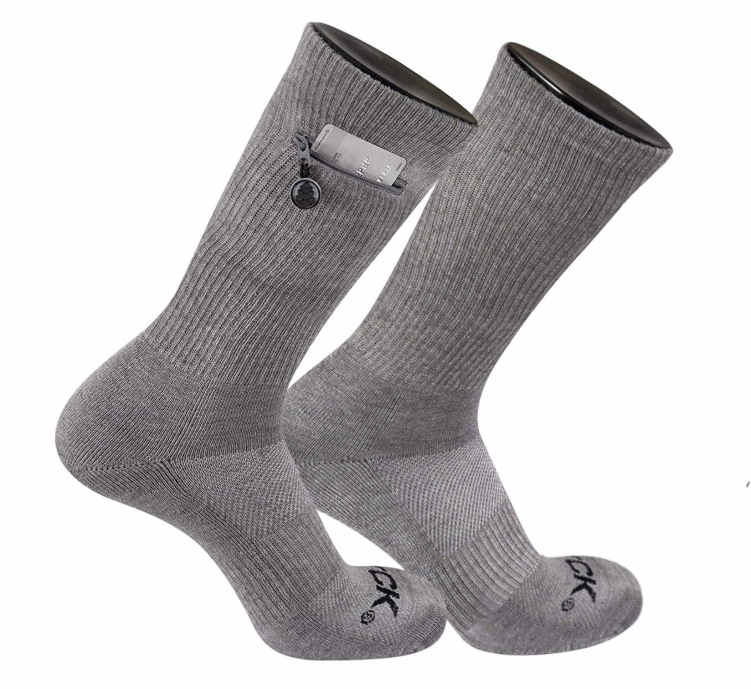 Zip Pocket High Performance Crew Socks